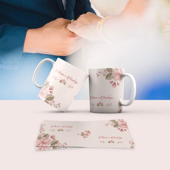 Caneca Personalizada de Porcelana Casamento