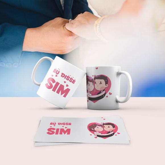 Caneca Personalizada de Porcelana Casamento