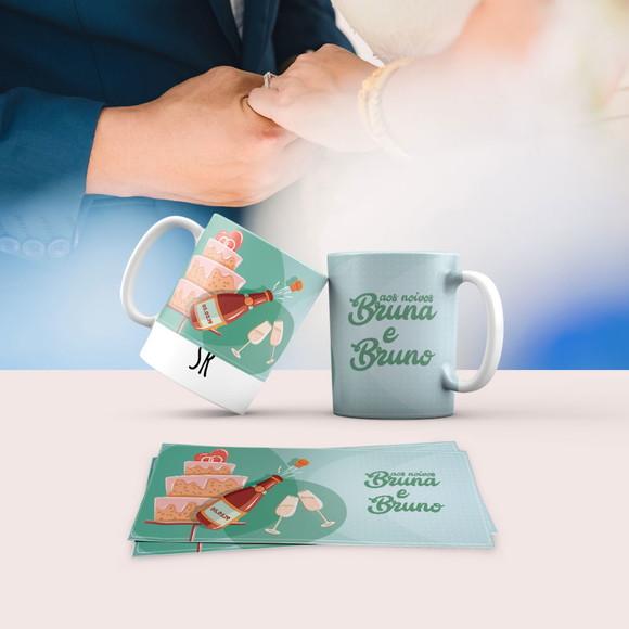 Caneca Personalizada de Porcelana Casamento