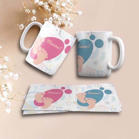Caneca Personalizada de Porcelana Chá Revelação