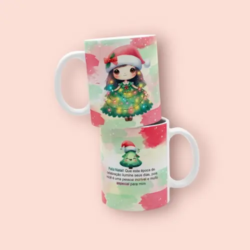 Caneca Personalizada de Porcelana de Natal