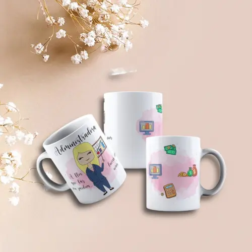 Caneca de Porcelana Profissão Administradora