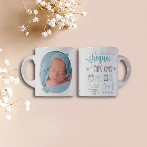 Caneca Personalizada de Porcelana Nascimento