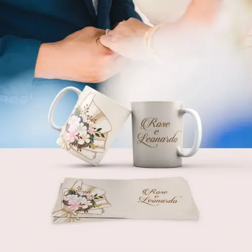 Caneca Personalizada de Porcelana Casamento