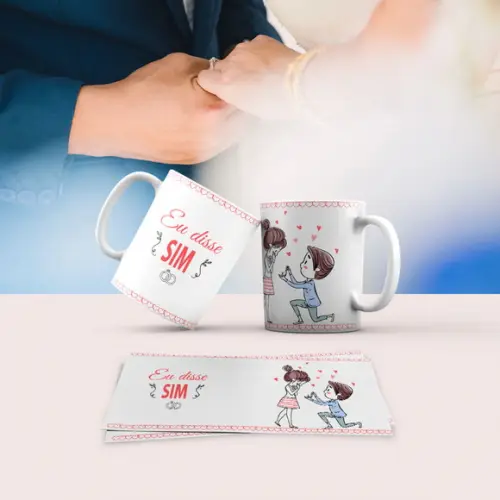 Caneca Personalizada de Porcelana Casamento