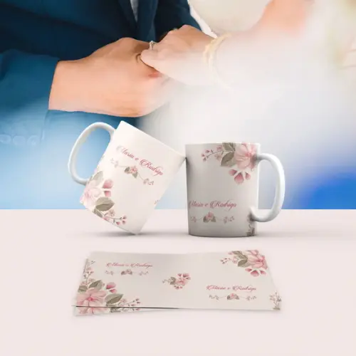 Caneca Personalizada de Porcelana Casamento