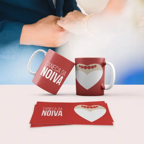 Caneca Personalizada de Porcelana Casamento