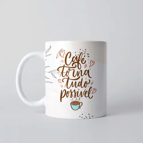 Caneca Personalizada de Porcelana Café