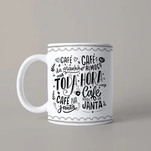 Caneca Personalizada de Porcelana Café