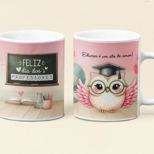 Caneca Personalizada de Porcelana Dia dos Professores