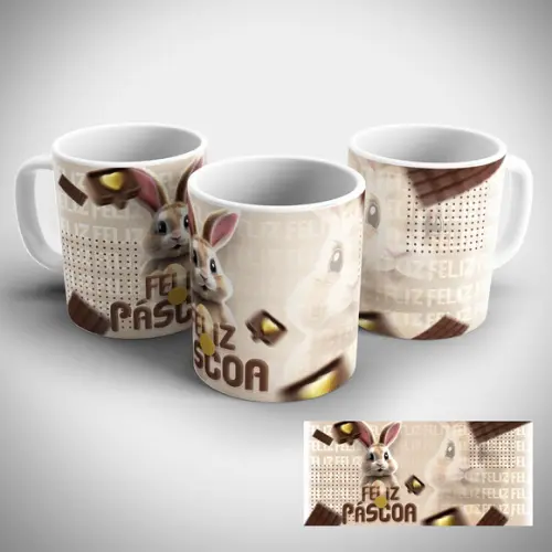 Caneca Personalizada de Porcelana Páscoa