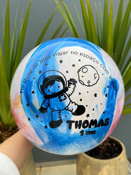Kit 20 Bolas Marmorizadas Personalizadas (38cm)