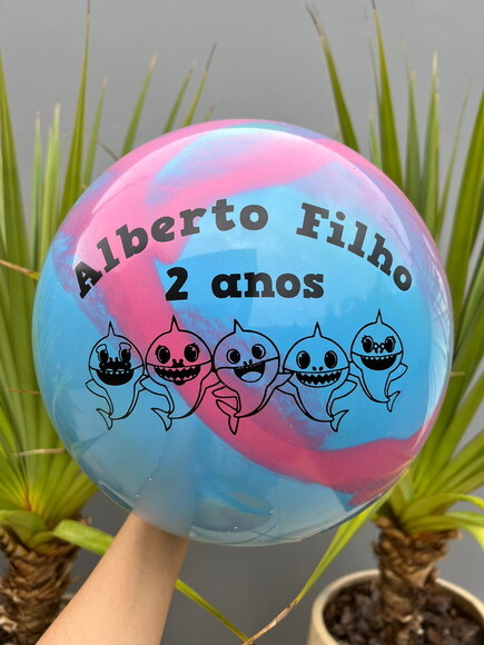 Kit 35 Bolas Marmorizadas Personalizadas (38cm)