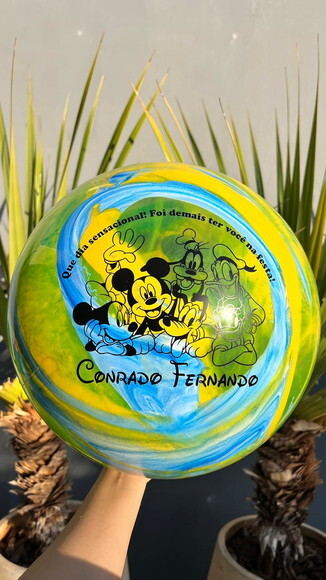 Kit 35 Bolas Marmorizadas Personalizadas (38cm)