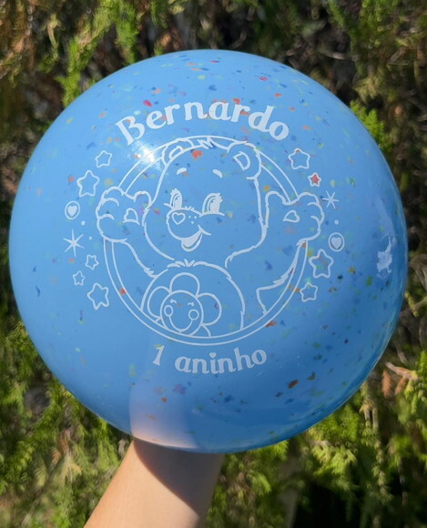 Kit 15 Bolas Personalizadas (23cm) Confetes