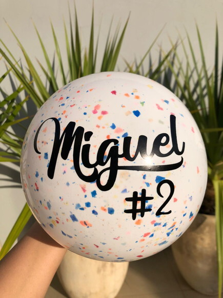 Kit 20 Bolas Personalizadas Confetes - 23cm