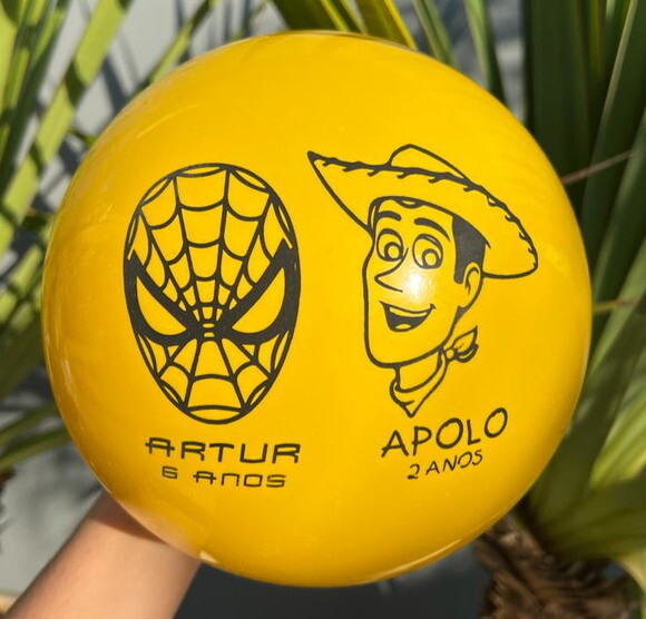 Kit 25 Bolas de Vinil Personalizadas (23cm)