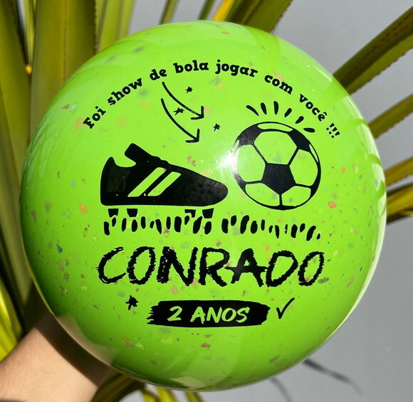 Kit 25 Bolas Personalizadas (23cm) Confetes