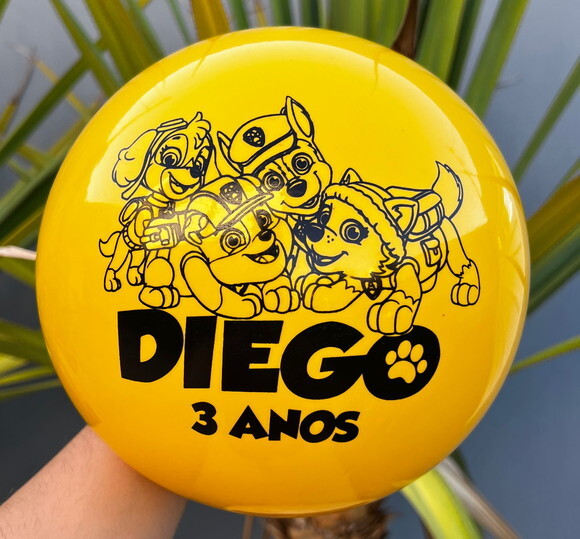 Kit 35 Bolas de Vinil Personalizadas (23cm)