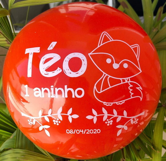 Kit 45 Bolas de Vinil Personalizadas (23cm)
