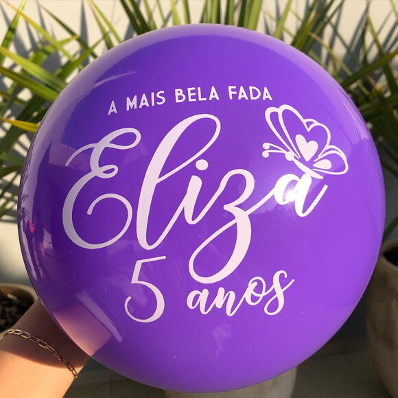 Kit 45 Bolas de Vinil Personalizadas (23cm)