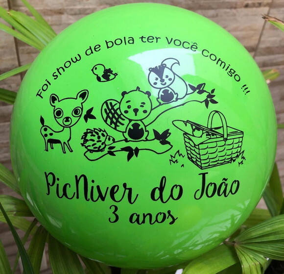 Kit 45 Bolas de Vinil Personalizadas (23cm)