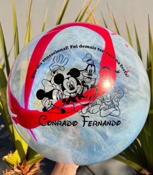 Kit 20 Bolas Marmorizadas Personalizadas (38cm)