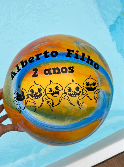 Kit 20 Bolas Marmorizadas Personalizadas (38cm)