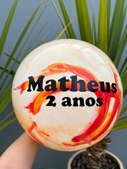 Kit 20 Bolas Marmorizadas Personalizadas (38cm)