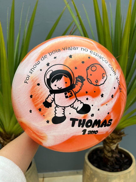 Kit 35 Bolas Marmorizadas Personalizadas (38cm)