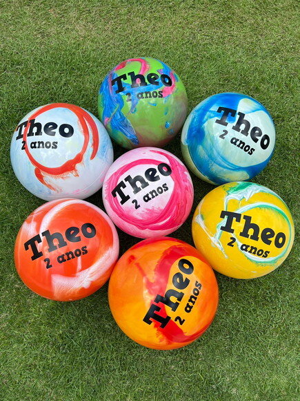 Kit 35 Bolas Marmorizadas Personalizadas (38cm)