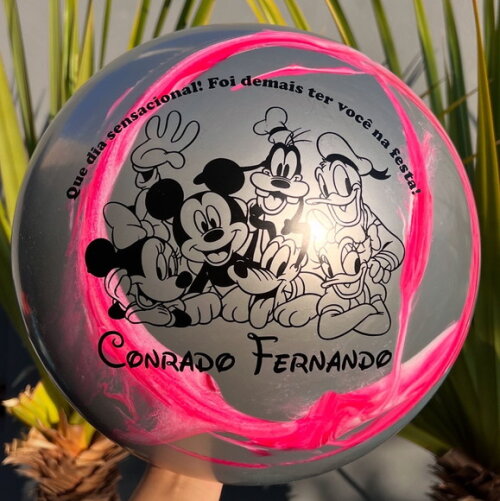 Kit 35 Bolas Marmorizadas Personalizadas (38cm)