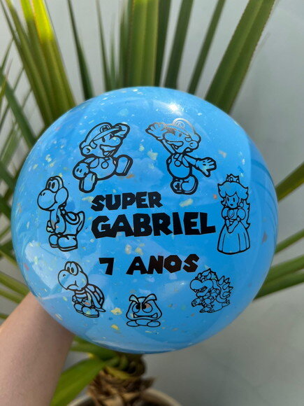 Kit 20 Bolas Personalizadas Confetes - 23cm