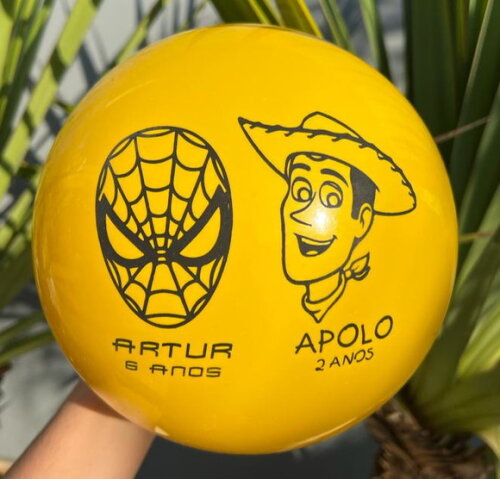 Kit 25 Bolas de Vinil Personalizadas (23cm)