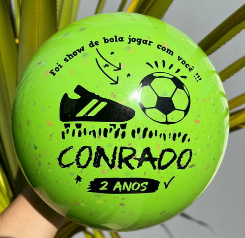 Kit 25 Bolas Personalizadas (23cm) Confetes