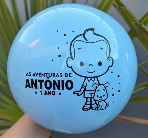Kit 35 Bolas de Vinil Personalizadas (23cm)