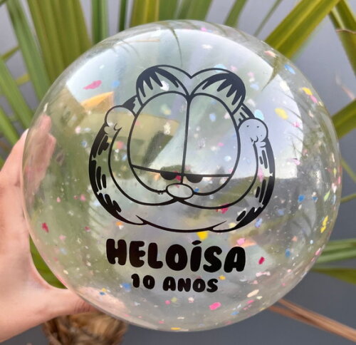 Kit 35 Bolas Personalizadas (23cm) Confetes
