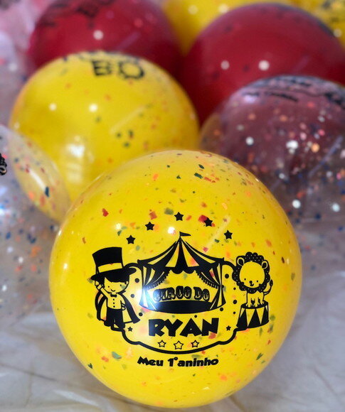 Kit 40 Bolas Personalizadas Confetes - 23cm