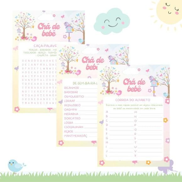 Kit Brincadeiras Chá de Bebê Jardim Encantado