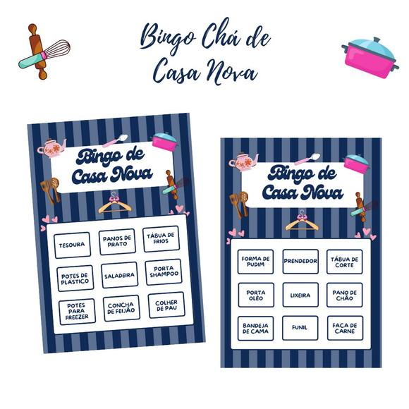 Bingo Chá de Casa Nova (100 Cartelas) - pdf