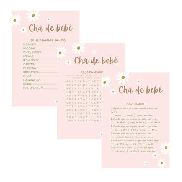 Kit Brincadeiras Chá de Bebê Margaridas (pdf)