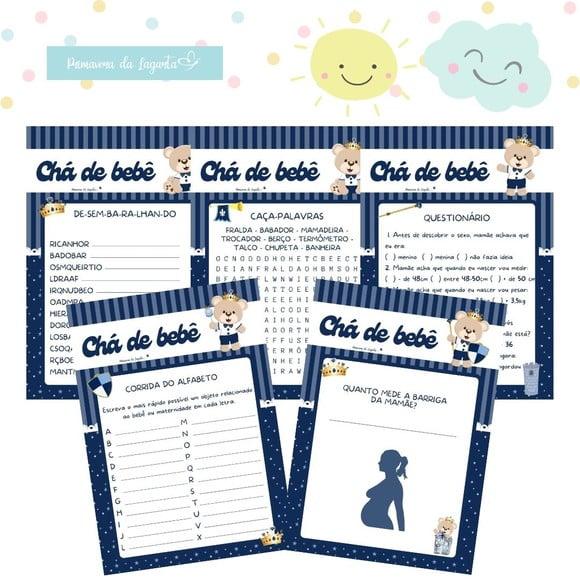 Kit Brincadeiras Chá de Bebê Ursinho Príncipe (pdf)