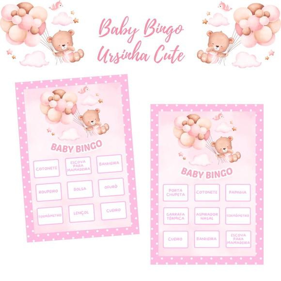 Baby Bingo Ursinha Cute (rosa Poá)- 100 Cartelas pdf