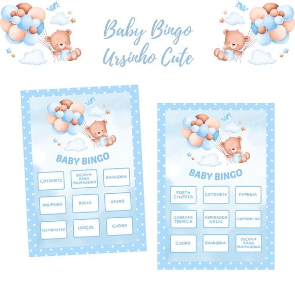 Baby Bingo Ursinho Cute (azul Poá)- 100 Cartelas pdf