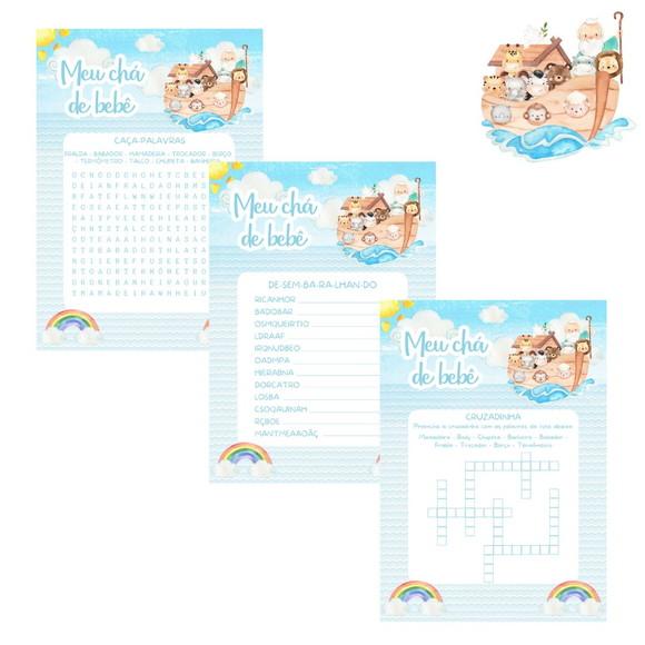 Kit Brincadeiras Chá de Bebê Arca de Noé -pdf