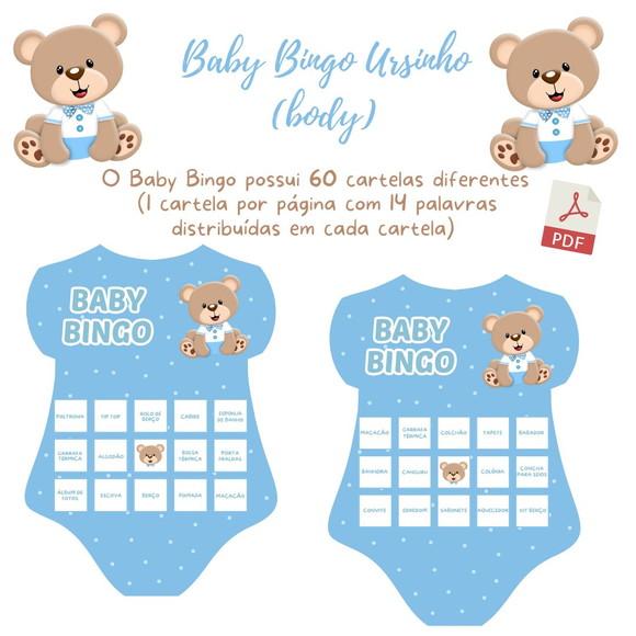 Baby Bingo Ursinho Body Azul Claro (60 Cartelas) pdf