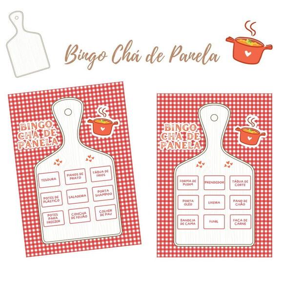 Bingo Chá de Panela Xadrez (100 Cartelas) - pdf