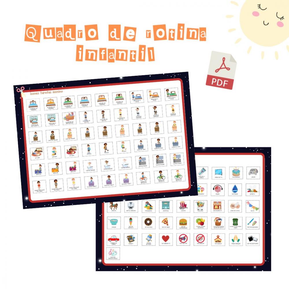 Quadro Rotina Infantil Among Us (digital Pdf)