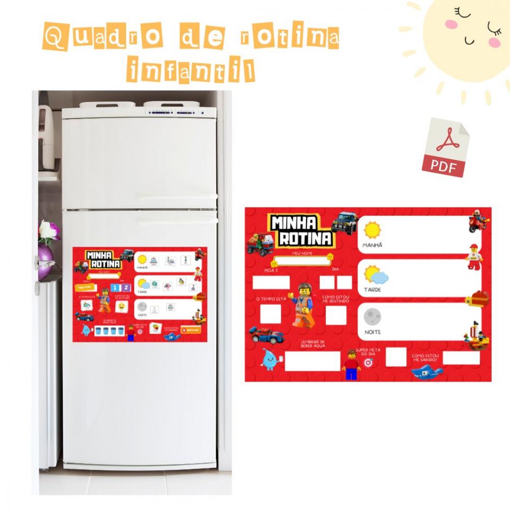 Quadro Rotina Infantil Lego (digital Pdf)