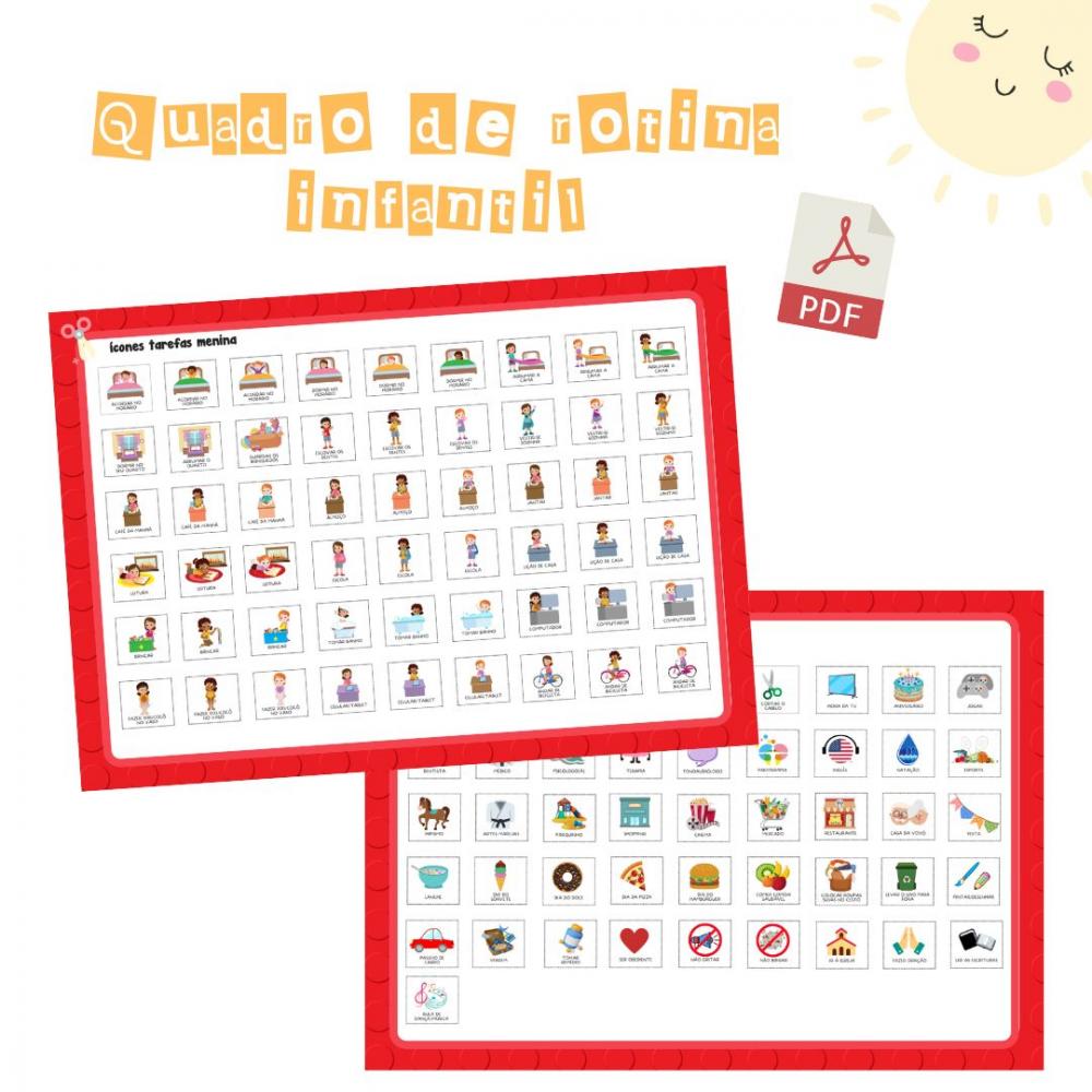 Quadro Rotina Infantil Lego (digital Pdf)